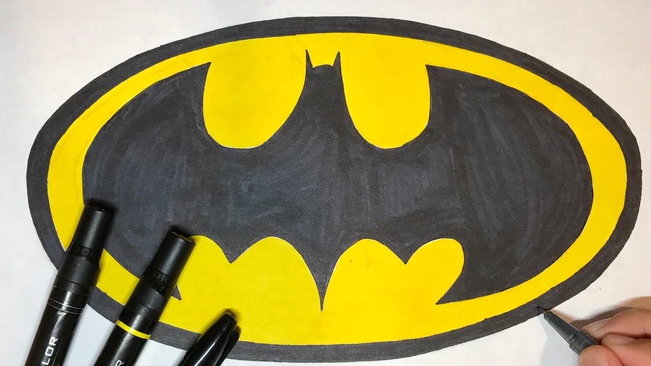 1280x720 How To Draw The Batman Logo Logo Drawing