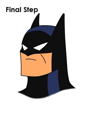 300x388 How To Draw Batman Completed Drawing How To Draw Things