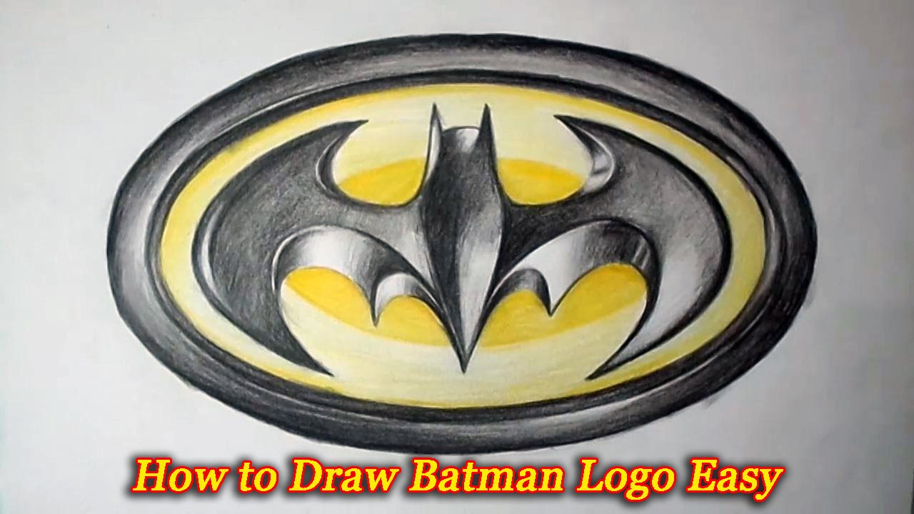 1280x720 How To Draw Batman Logo Easy For Children