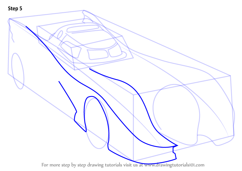 846x600 Learn How To Draw A Batmobile 1989 (Batman) Step By Step Drawing
