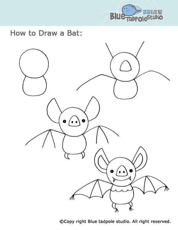 600x776 Pin By Lovejoy Creations On Draw Simple Steps Bats
