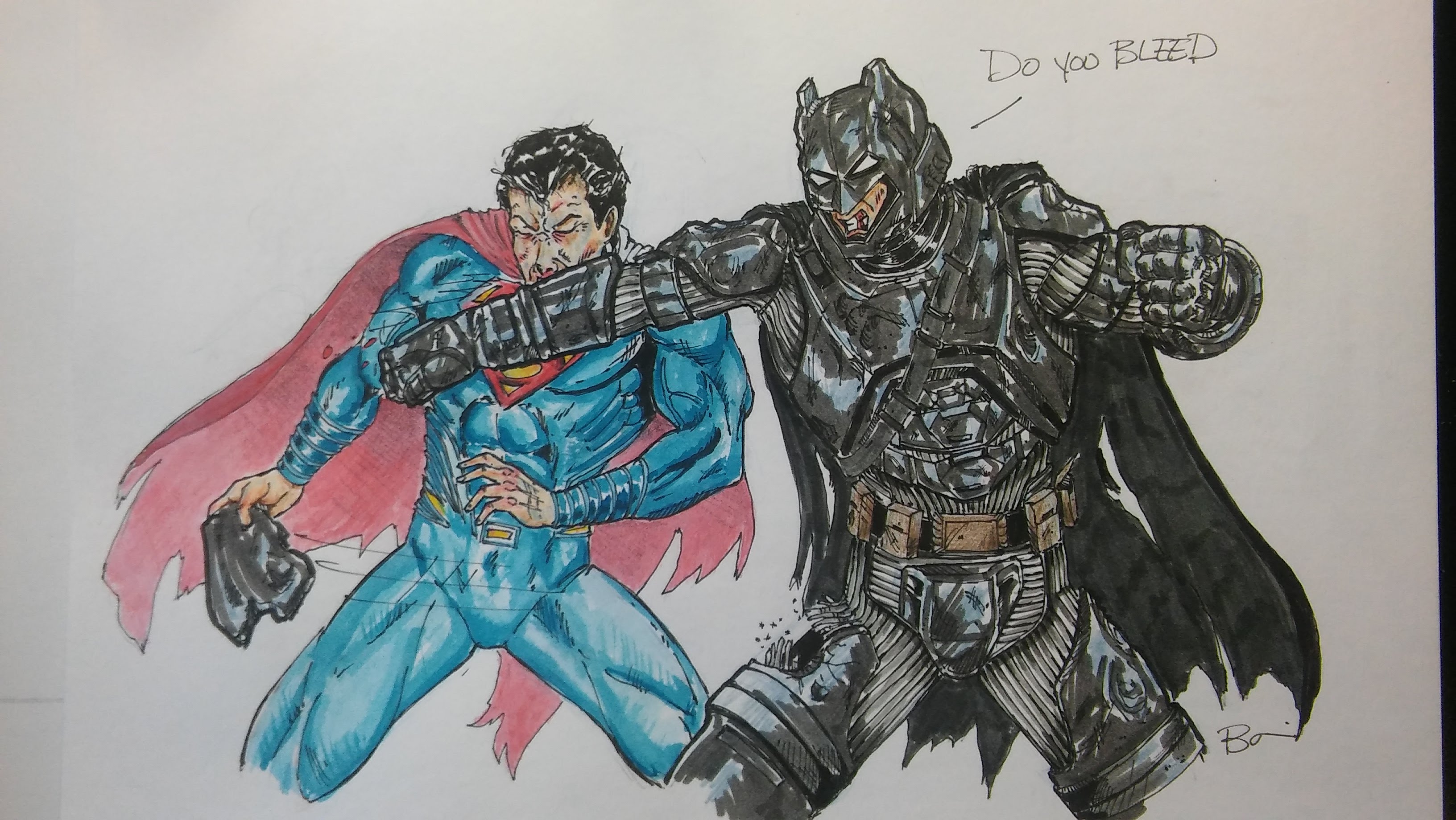 3264x1840 Batman Vs Superman Speed Drawing Dawn Of Justice The Battle