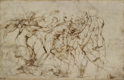 428x278 Recto Battle Scene With Prisoners Being Pinioned By Raphael (1483