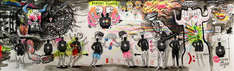 770x236 Saatchi Art Minotaur Battle Drawing By Oleksandr Korol