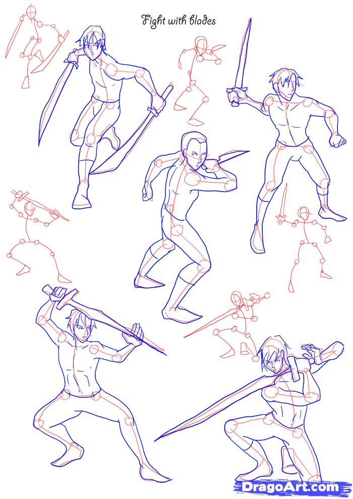 Battle Poses Drawing at GetDrawings.com | Free for ...