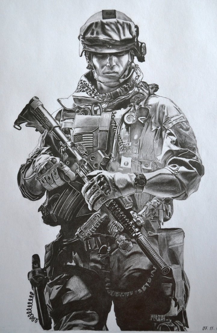 721x1108 Battlefield 3 Pencil Drawing By Al54xx