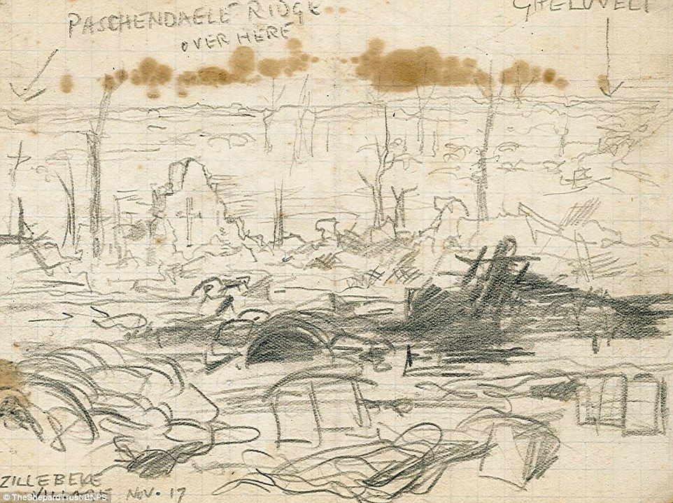 962x719 Wwi Sketches By Winnie The Pooh Illustrator E.h. Shepard Unearthed
