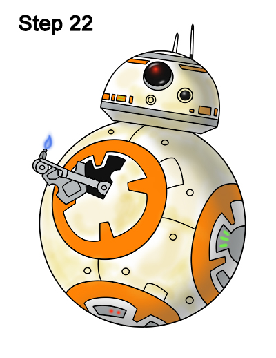 400x518 How To Draw Bb 8 (Star Wars The Force Awakens)