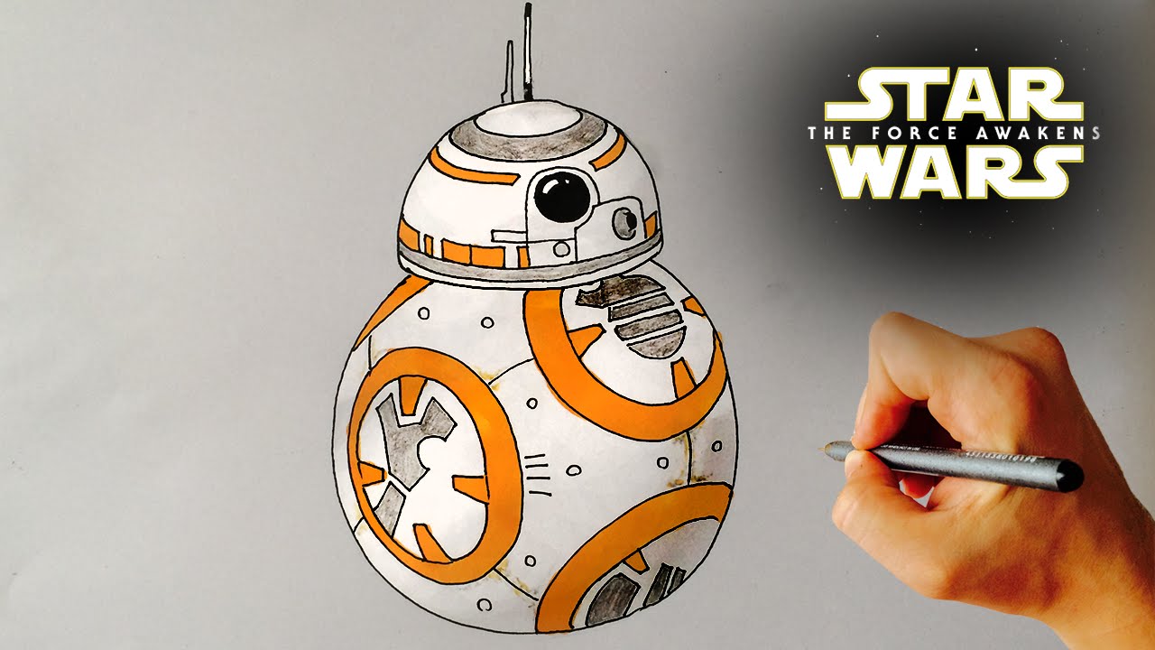 1280x720 How To Draw The Cute Bb 8 Droid From Star Wars The Force Awakens