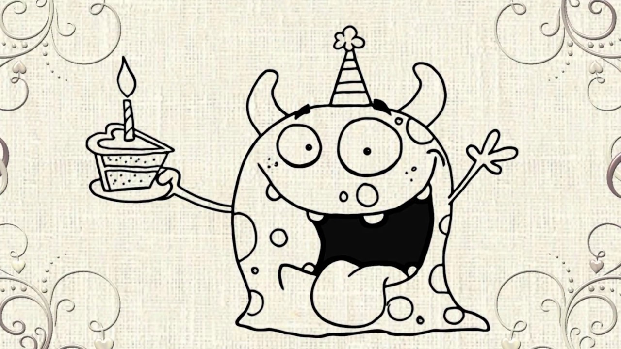1280x720 Happy Birthday Drawing