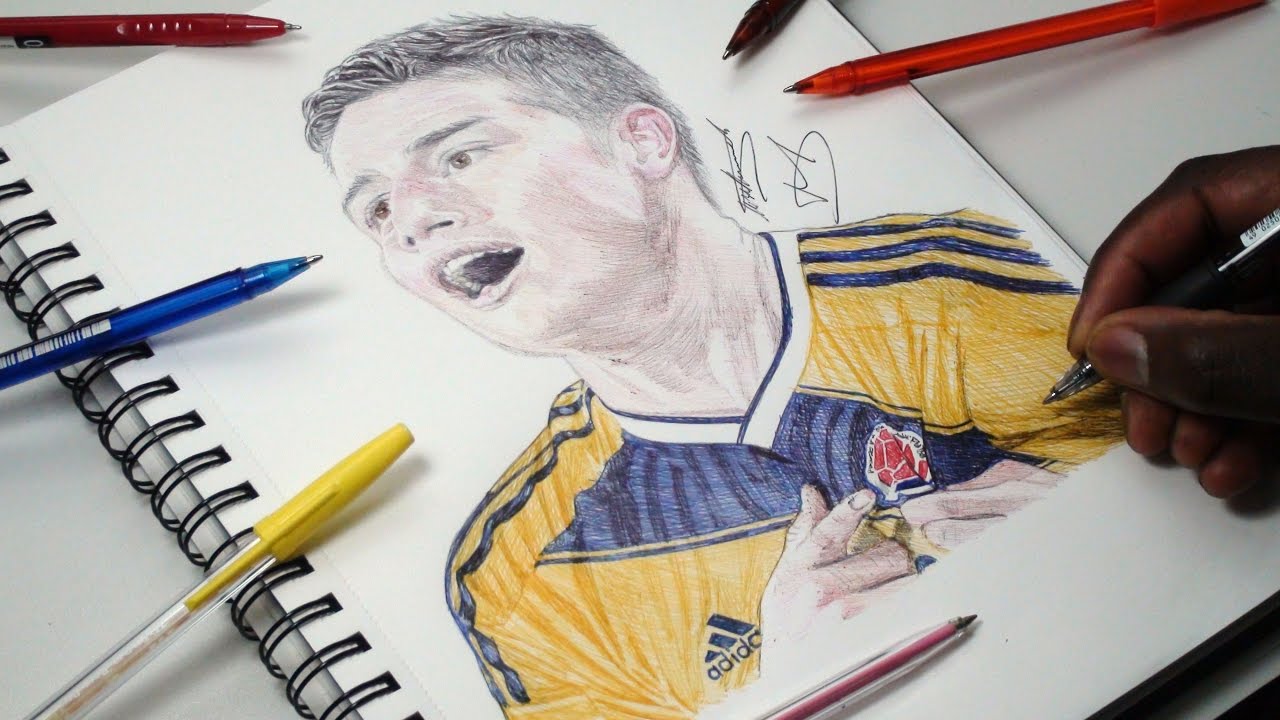 1280x720 Drawing James Rodriguez