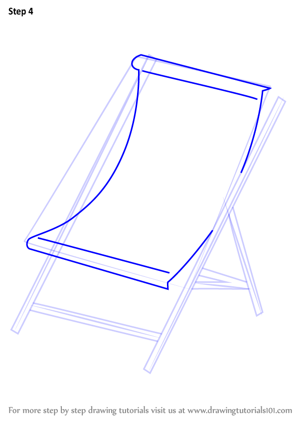 600x846 How To Draw A Beach Chair Step By Step Learn How To Draw Beach