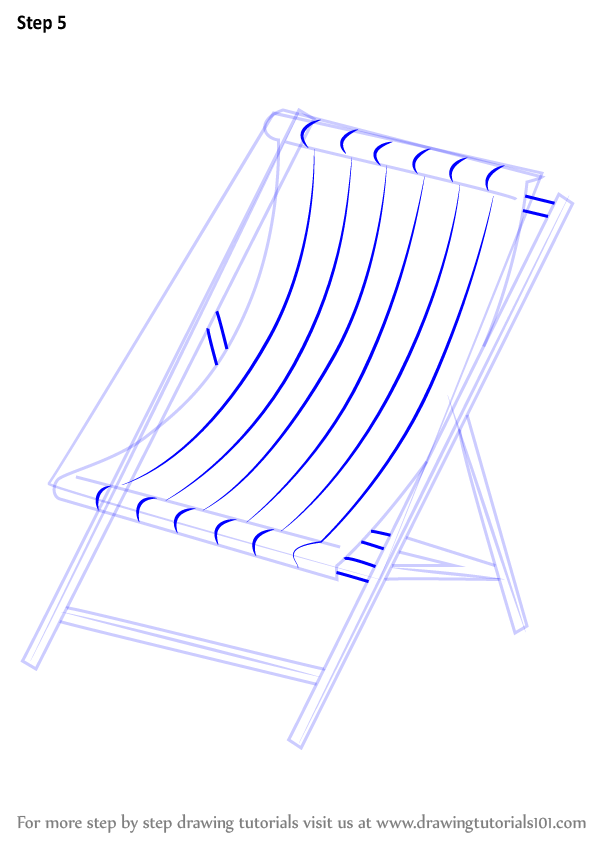 600x846 How To Draw A Beach Chair Step By Step Step Step How To Draw Beach