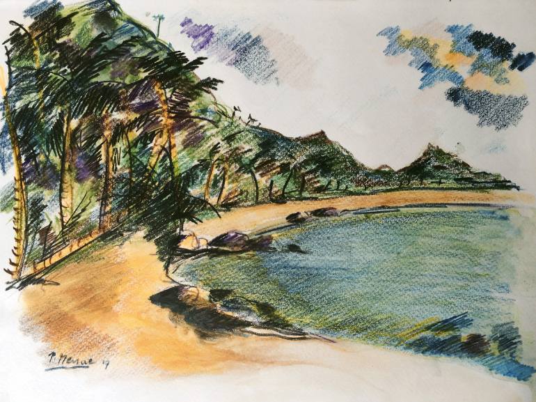 770x577 Saatchi Art Goa Beach Drawing By Peter Menne