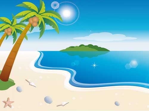 500x375 Old N New Wallpapers Drawing Of The Exotic Beach