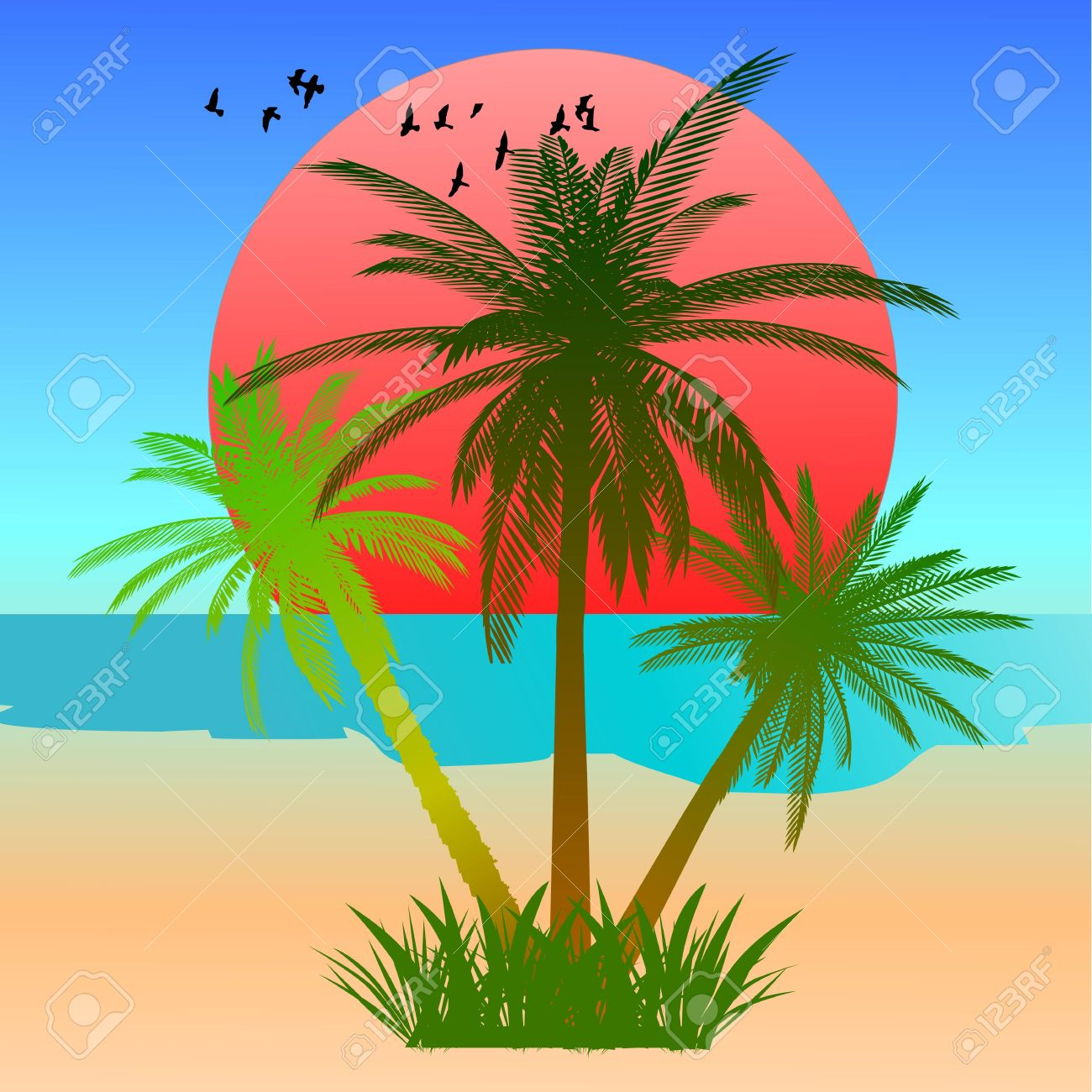 1300x1300 Beach Scene For Drawing Drawn Beach Senary