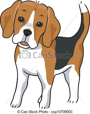 372x470 Illustration Featuring A Cute And Curious Beagle Vector Clipart