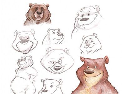 400x300 Bear Characters Sketches For A Website Character Development