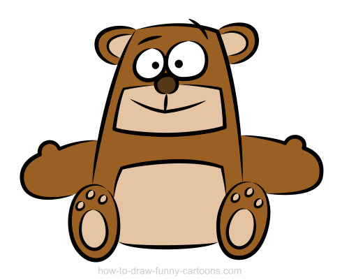 500x401 Bear Drawing (Sketching + Vector)