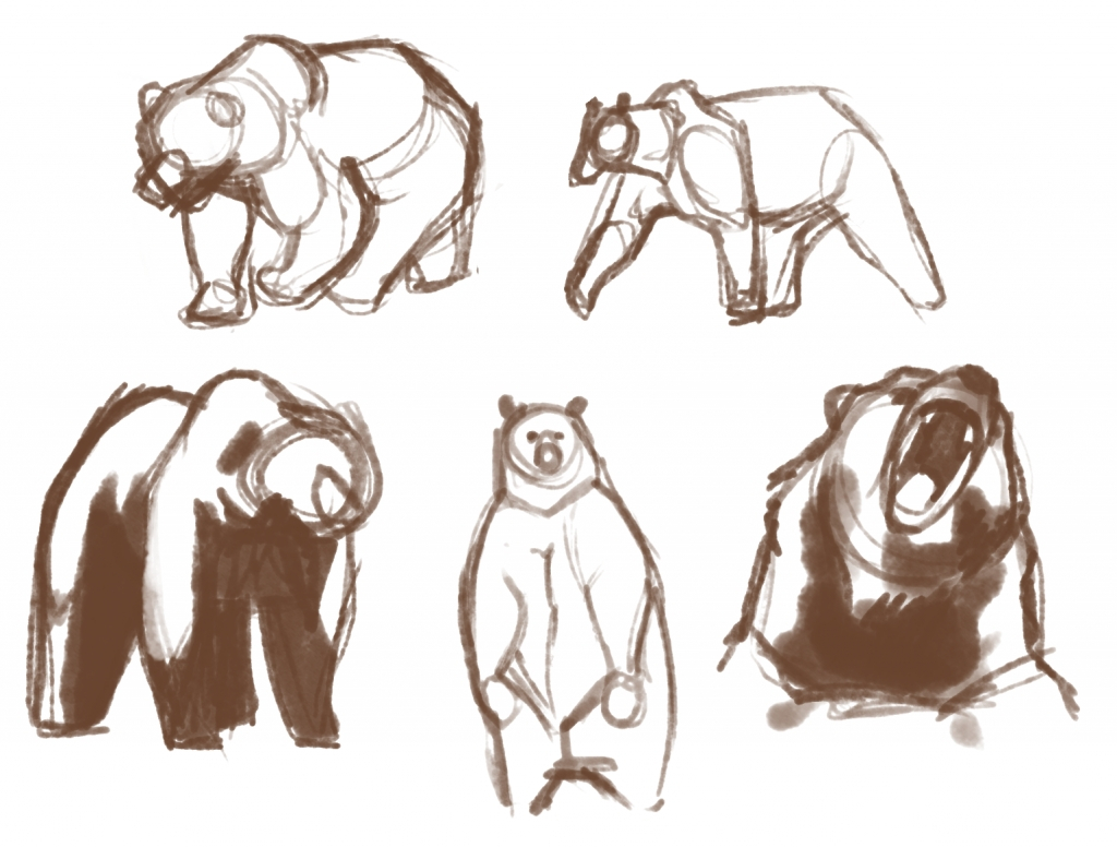 1024x776 Simple Drawing Of A Bear Simple Bear Drawing