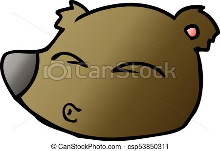 450x310 Cartoon Bear Face Vector Clip Art