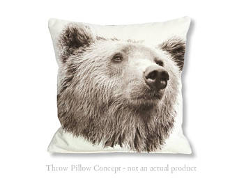 340x270 Grizzly Bear Drawing Etsy