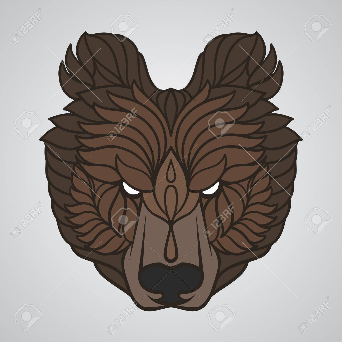 1300x1300 Abstract Bear Head Royalty Free Cliparts, Vectors, And Stock