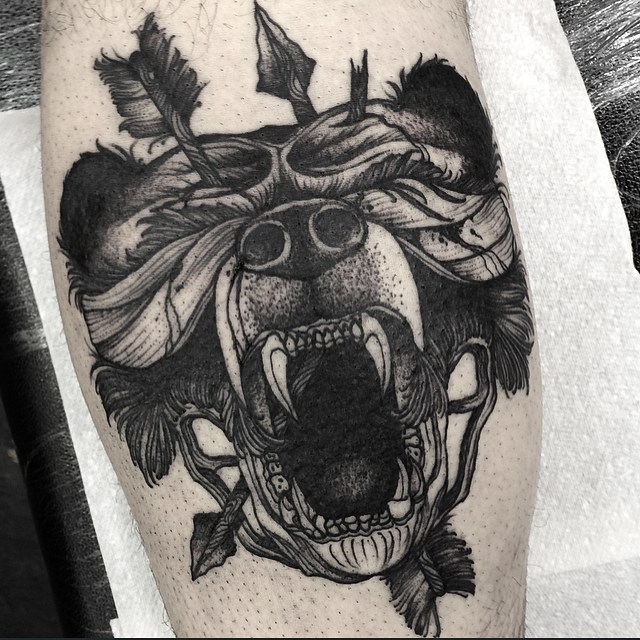 640x640 Bear Head Tattoo Best Tattoo Ideas Gallery