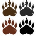 125x125 Top 10 Drawn Grizzly Bear Paw Design