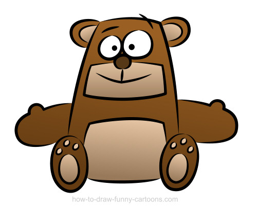 500x401 Bear Drawing (Sketching + Vector)