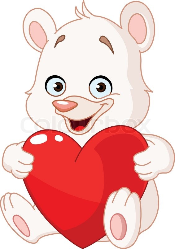 565x800 Teddy Bear Holding A Heart Stock Vector Colourbox