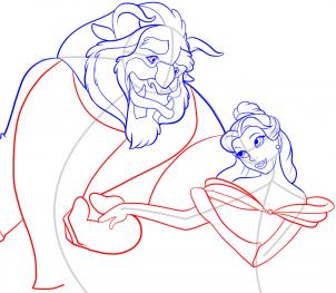 302x263 How To Draw How To Draw Beauty And The Beast