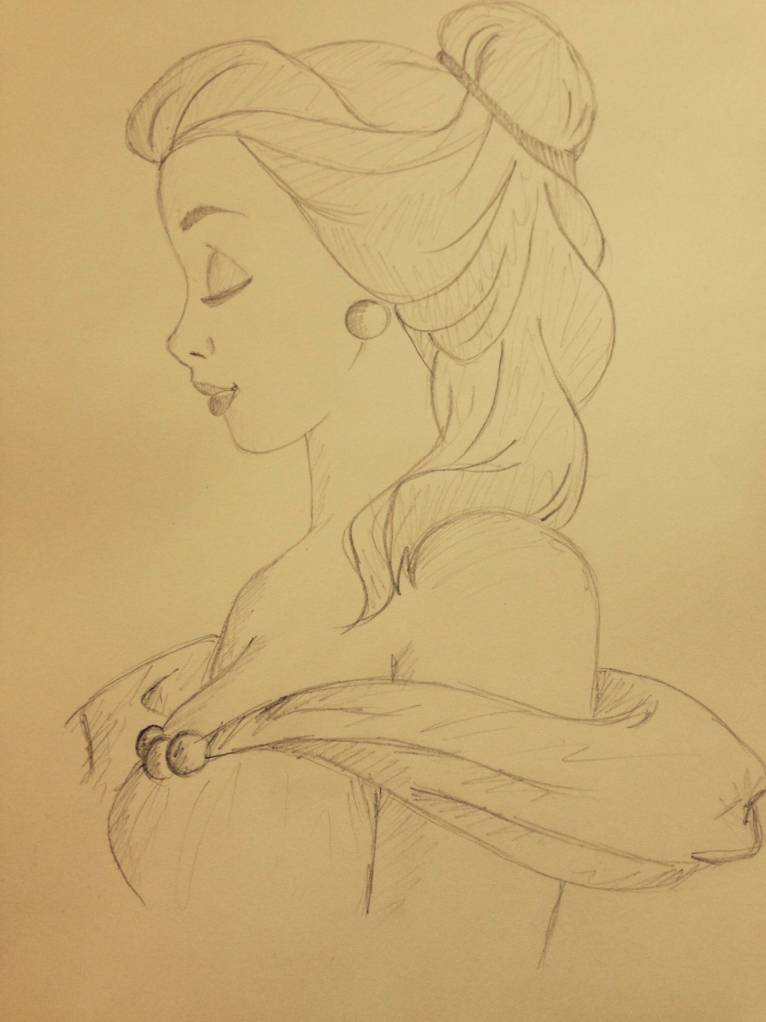1536x2048 Princess Belle Beauty And The Beast Pencil Sketch Disney Art