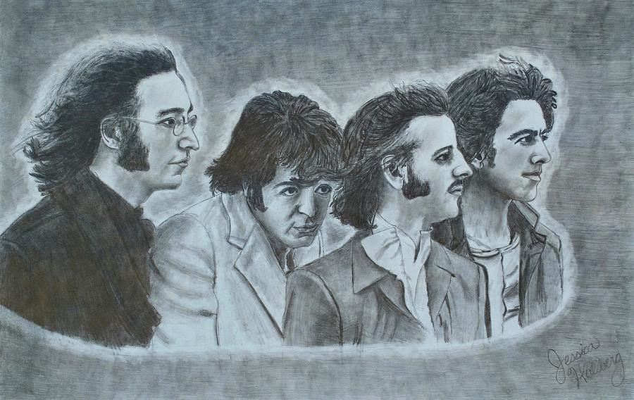 900x568 The Beatles Drawing By Jessica Hallberg