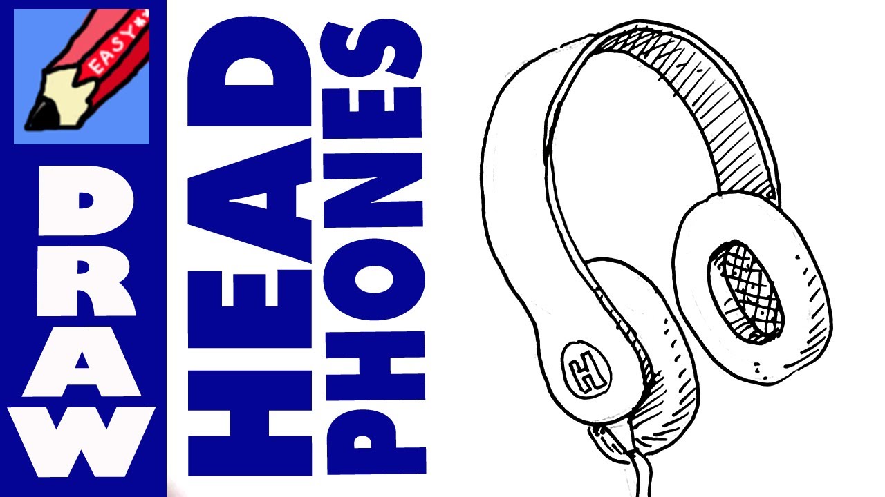 1280x720 How To Draw A Pair Of Headphones Real Easy