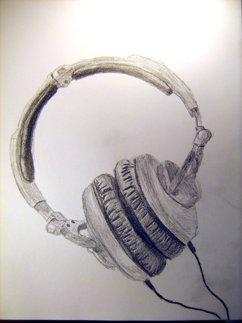 800x1067 Headphone Sketch 1 By Kproductions