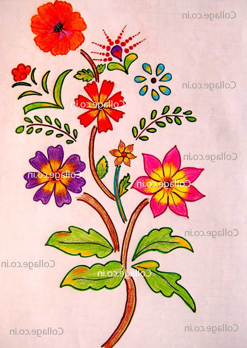 800x1129 Kids Drawings Of Flowers Pencil Drawings Of Flower For Kids How