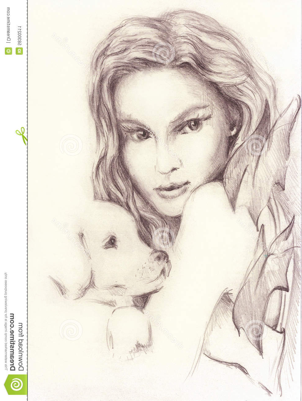 980x1300 Beautiful Girls Pencil Drawing Image Beautiful Girl With A Small