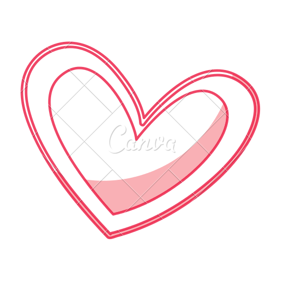 550x550 Beautiful Heart Drawing Icon