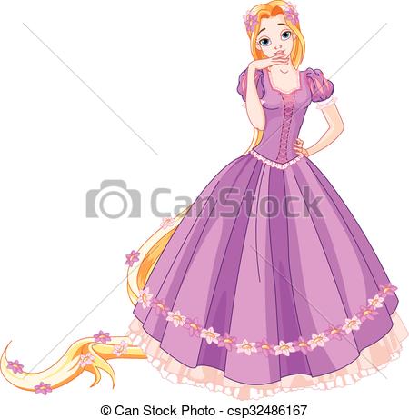 450x461 Beautiful Princess. Illustration Of Beautiful Girl Dressed Clip