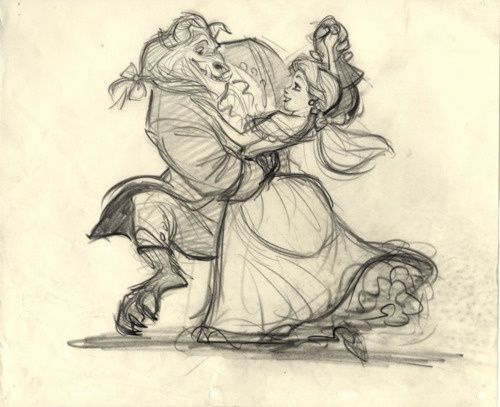 500x407 Beauty And The Beast Beast Drawing