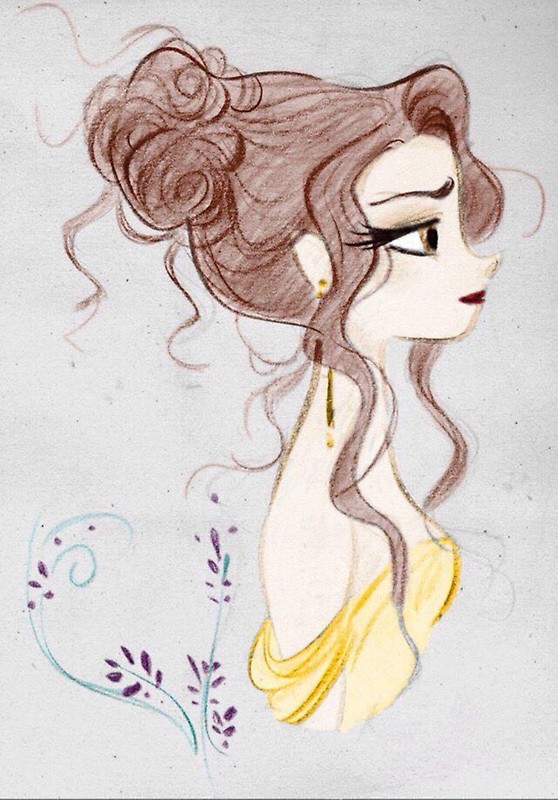 558x800 Beauty And The Beast Drawing Beautiful Magic Stickers By Mariav4