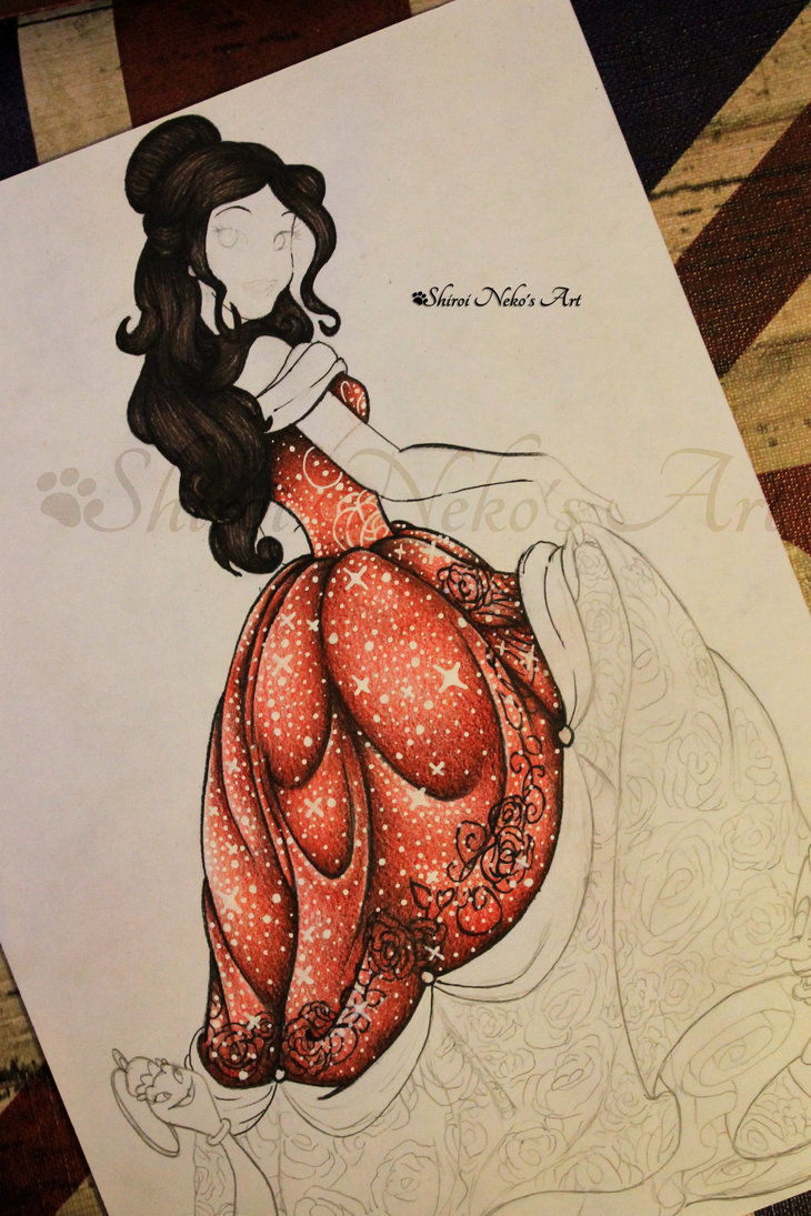 730x1095 Wip The Beauty And The Beast Drawing