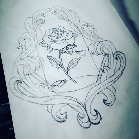 480x480 Sketch For New Tattoo Design. Beauty And The Beast Inspired Flower