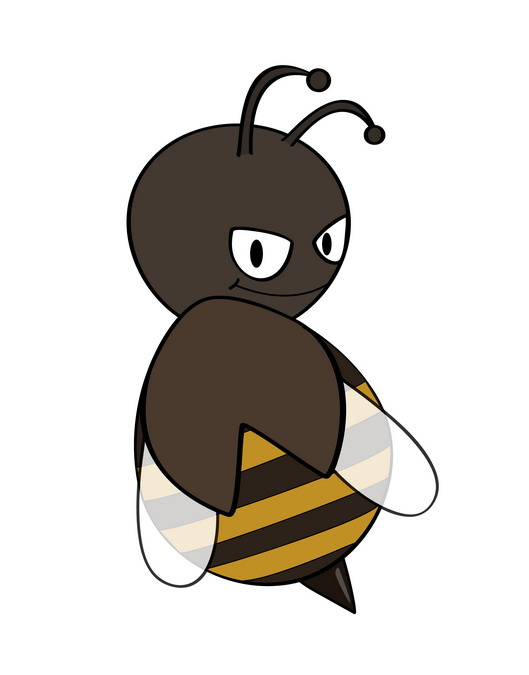 529x675 How To Draw A Cartoon Killer Bee 9 Steps (With Pictures)