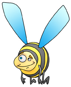 250x306 A Cartoon Bee With Personality