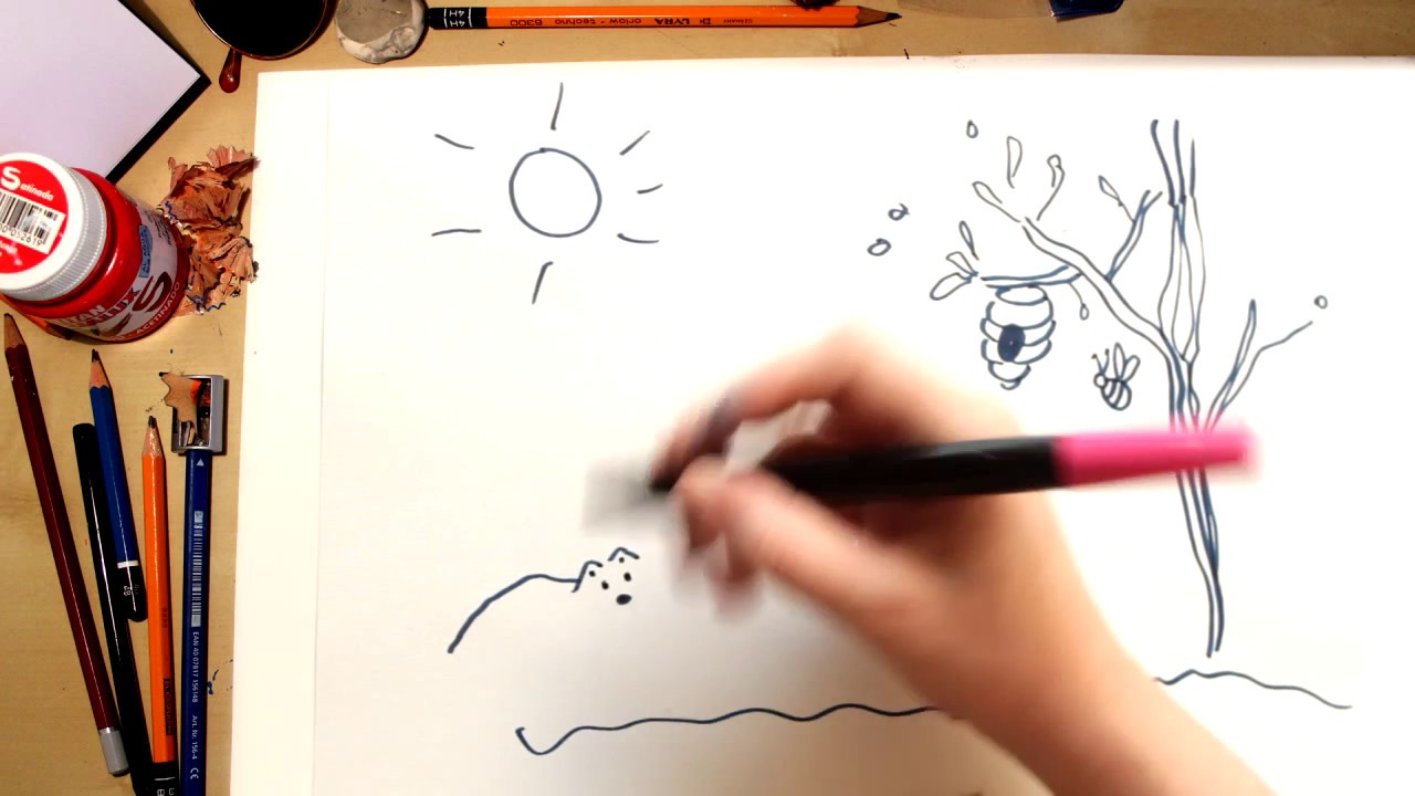 1280x720 How To Draw A Beehive
