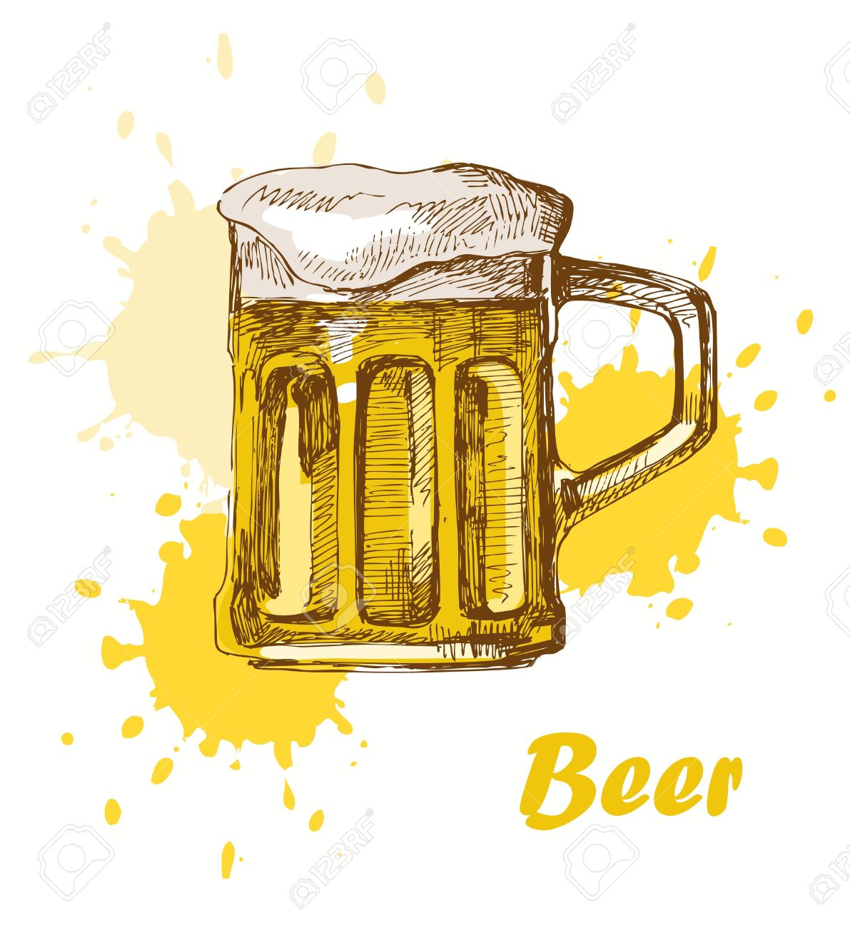 1191x1300 Hand Draw Beer Royalty Free Cliparts, Vectors, And Stock