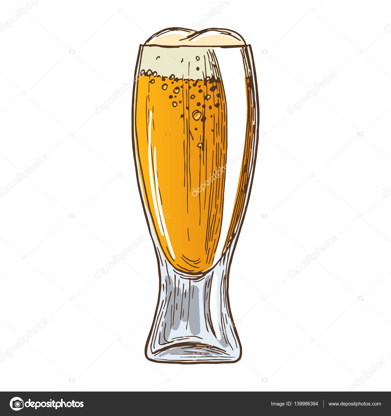 1600x1700 Beer Glass On White Background Stock Vector