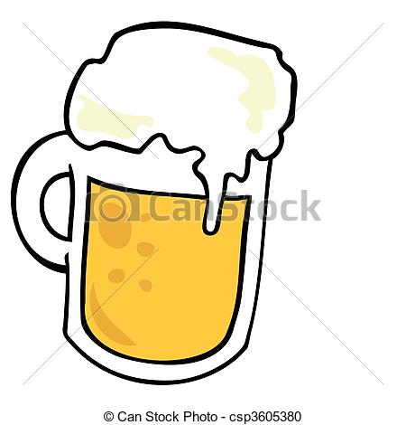 450x470 Beer Mug. Vector Clipart